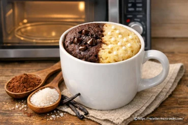 GĂąteau cacao et vanille au micro-ondes : recette rapide et savoureuse