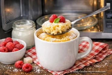 Gâteau au yaourt en tasse au micro-ondes : recette rapide et facile