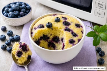 Gâteau aux myrtilles au micro-ondes : recette fruitée rapide et moelleuse