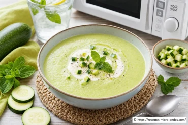 Soupe froide de courgettes au micro-ondes : recette estivale facile et rapide