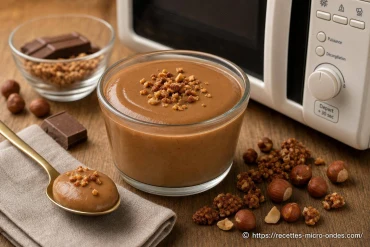 Crème dessert au praliné au micro-ondes : recette gourmande et rapide