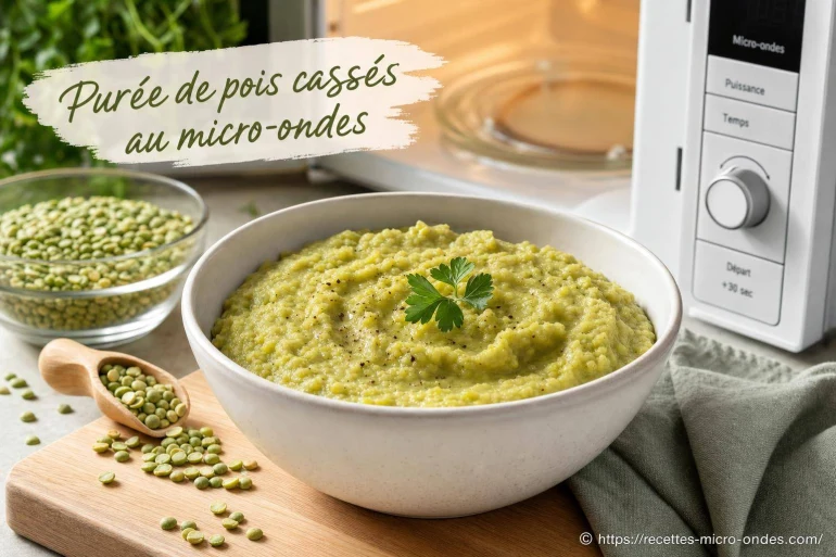 Purée de pois cassés au micro-ondes : simple et savoureuse