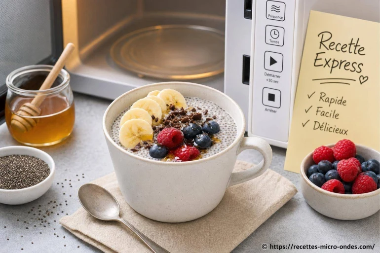 Pudding de chia sucré au micro-ondes : recette express