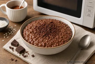 Riz au lait chocolaté au micro-ondes : une recette simple et rapide